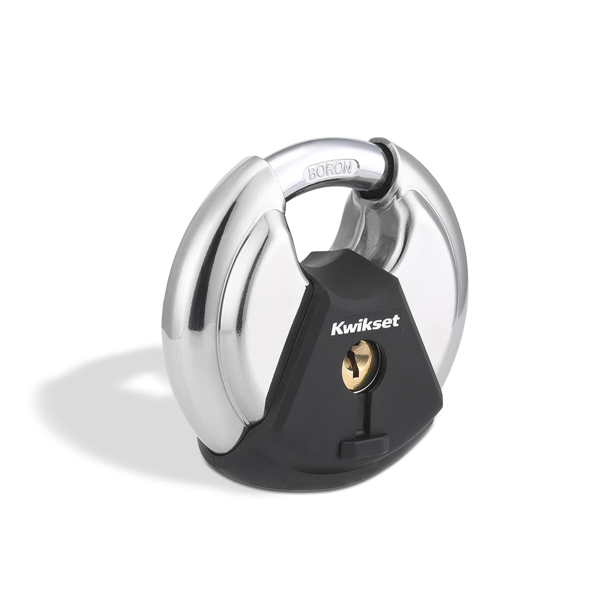 Kwikset Discus Padlock with Boron Carbide Shackle, High Security